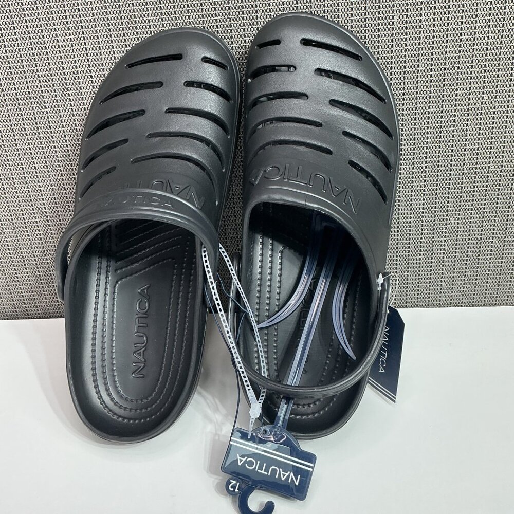 Nautica Mens River Edge Slip-On Clogs Size 12 Black - Picture 6 of 8